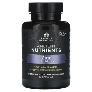 Ancient Nutrition, Цинк + пробиотики`` 30 капсул