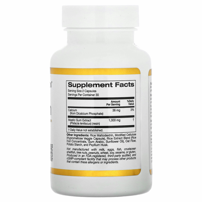 California Gold Nutrition, мастиковая смола, 500 мг, 60 растительных капсул