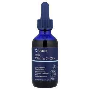 Trace, Ionic Vitamin C + Zinc, жидкая минеральная добавка, 59 мл (2 жидк. Унции)