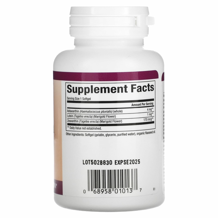 Natural Factors, Astaxanthin Plus, астаксантин, 4 мг, 60 капсул