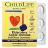 ChildLife Essentials, Super-Immune SoftChew Gummies, жевательные таблетки с бузиной для детей, со вкусом натуральных ягод, 27 таблеток