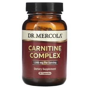 Dr. Mercola, комплекс с карнитином, 1000 мг, 60 капсул (500 мг в 1 капсуле)