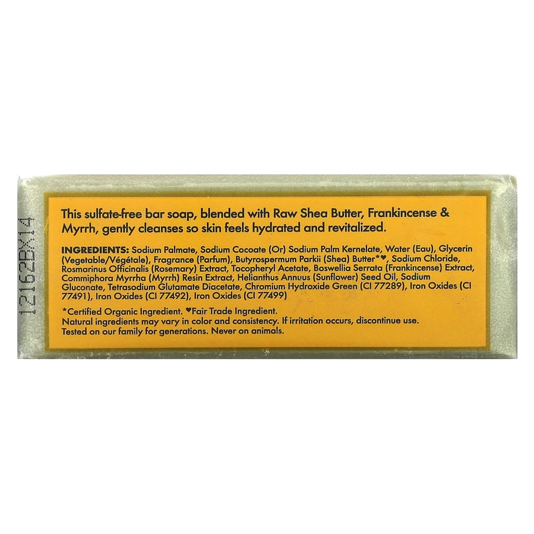 SheaMoisture, кусковое мыло с необработанным маслом ши, ладаном и миррой, 227 г (8 унций)