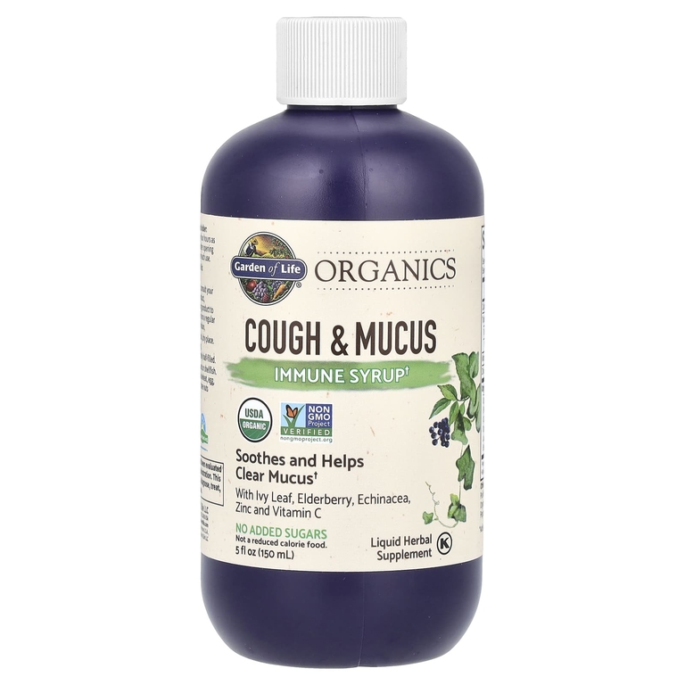 Garden of Life, MyKind Organics, иммунный сироп от кашля и слизи, 150 мл (5 жидк. унц.)