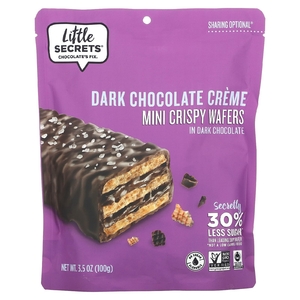 Little Secrets, Mini Crispy Wafers, темный шоколад с морской солью, 10 мини-упаковок в индивидуальной упаковке, 100 г (3,5 унции)