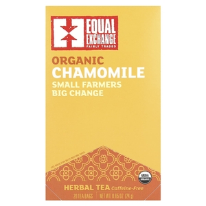 Equal Exchange, органическая ромашка, травяной чай, без кофеина, 20 чайных пакетиков, 24 г (0,85 унции)