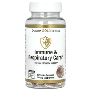 California Gold Nutrition, Укрепление иммунитета и дыхательной системы, 30 растительных капсул