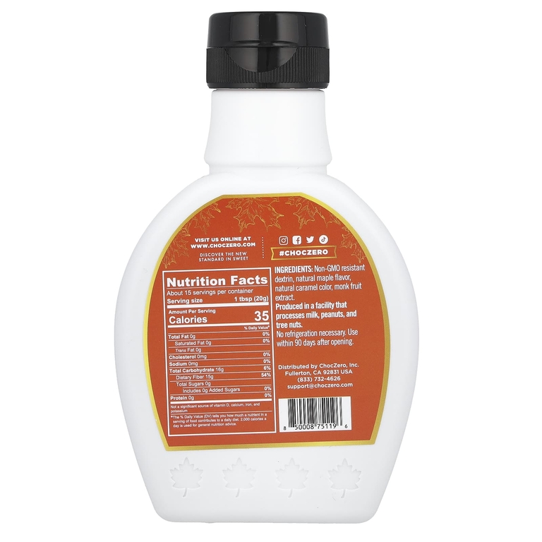 ChocZero, кленовый сироп, 300 г (10,5 унции)