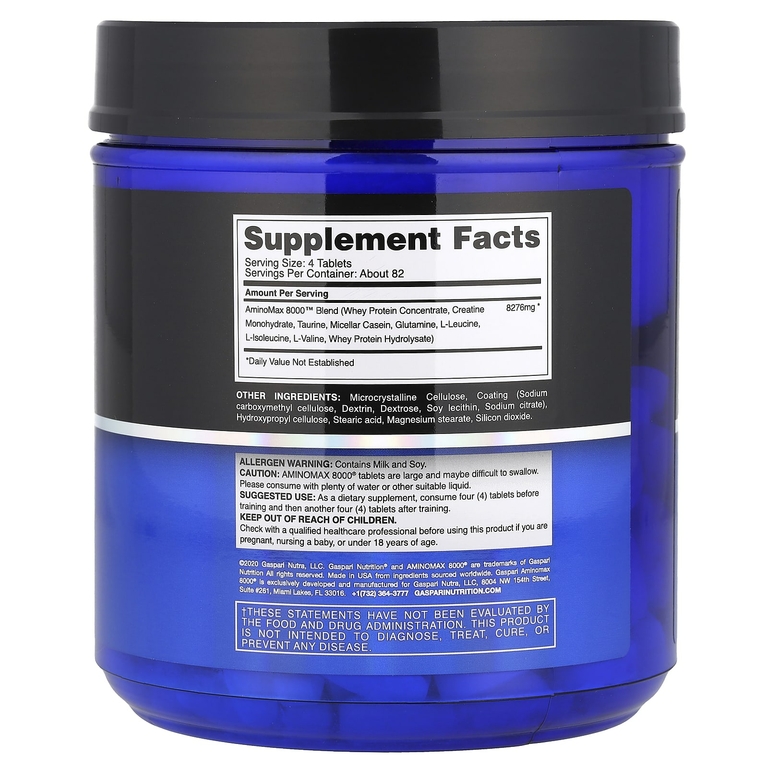 Gaspari Nutrition, AminoMax 8000, комплекс для физически активных людей, 325 таблеток