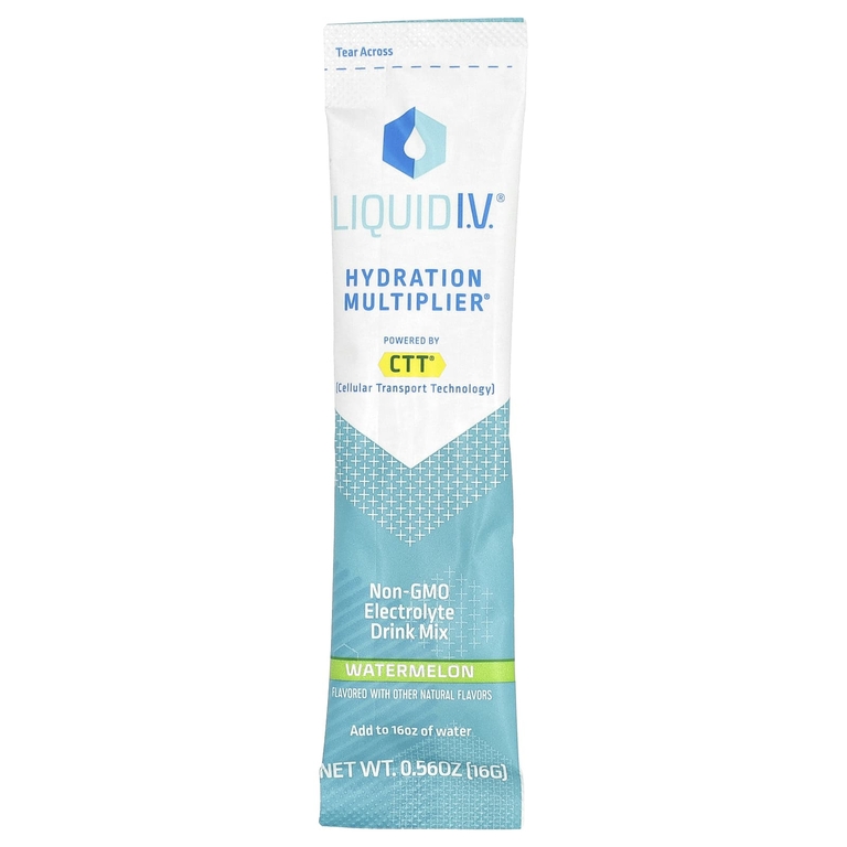 Liquid I.V., Hydration Multiplier, смесь для приготовления напитков с электролитом, арбуз, 10 отдельных пакетиков по 16 г (0,56 унции)