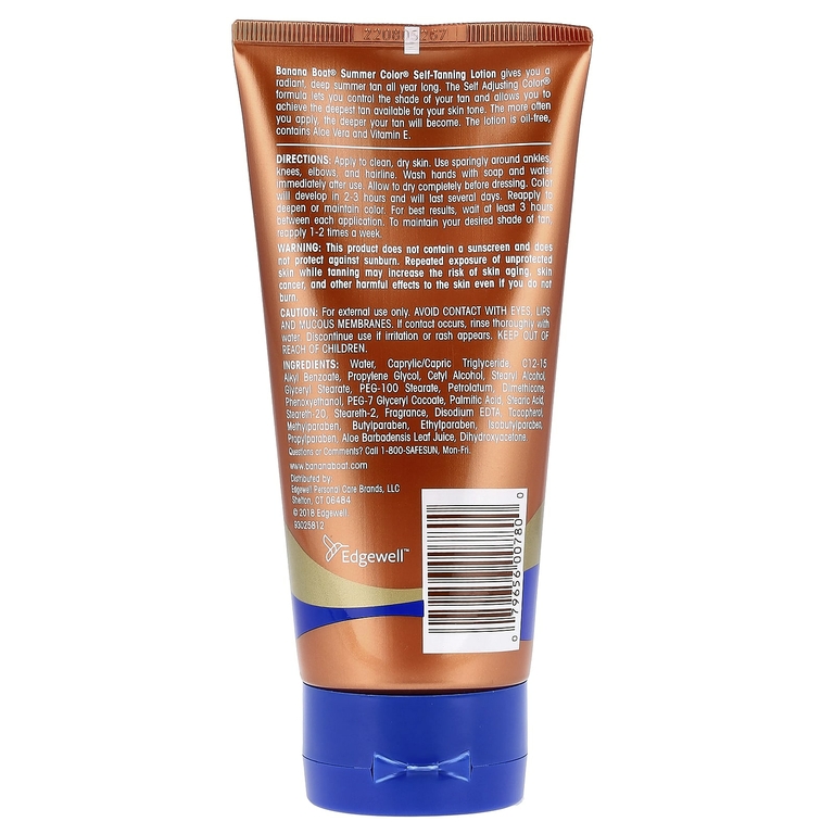 Banana Boat, Summer Color®, лосьон для автозагара, легкий и средний оттенок, 177 мл (6 жидк. унц.)