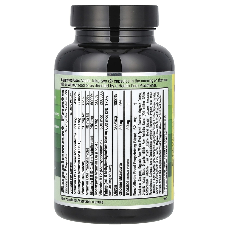 Emerald Laboratories, Коферментный витамин B-Healthy с L-5-метилтетрагидрофолатом, 120 растительных капсул