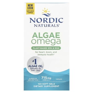 Nordic Naturals, Algae Omega, 120 мягких таблеток (357,5 мг в каждой капсуле)