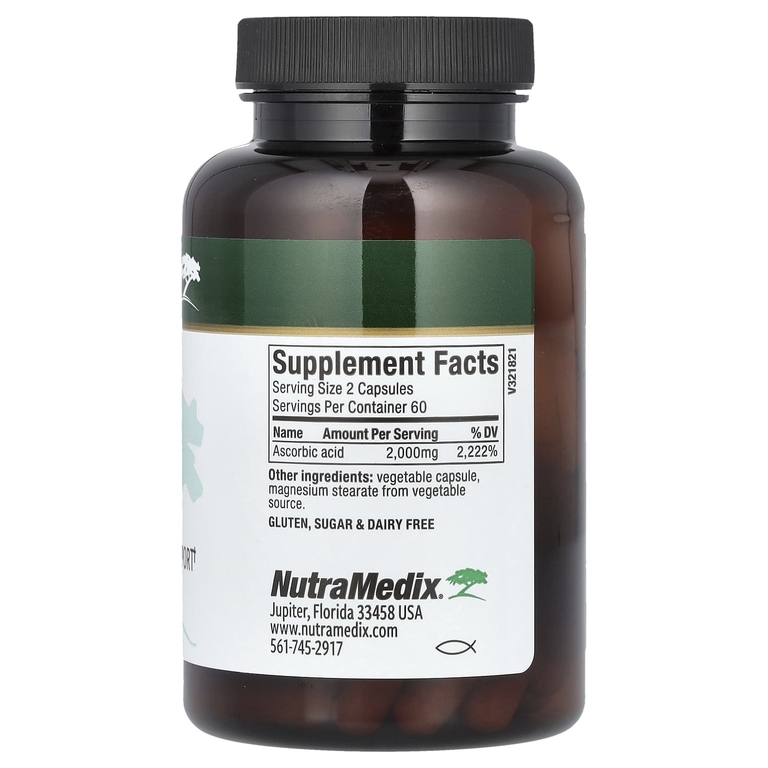 NutraMedix, Витамин C, 1000 мг, 120 растительных капсул