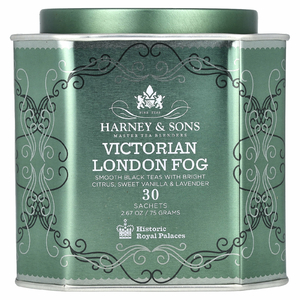 Harney & Sons, черный чай, викторианский лондонский туман, 30 пакетиков, 60 г (2,11 унции)