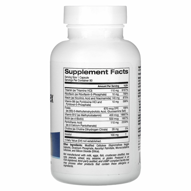 Lake Avenue Nutrition, комплекс витаминов группы B высокой эффективности действия, 90 вегетарианских капсул