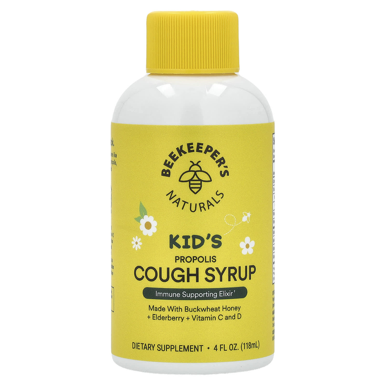 Beekeeper's Naturals, Kids, медовый сироп от кашля, 118 мл (4 жидк. унц.)