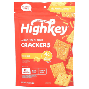HighKey, Крекеры из миндальной муки, чеддер, 56,6 г (2 унции)