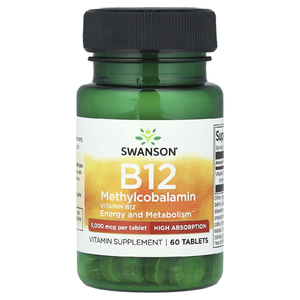 Swanson, Витамин B12, 5000 мкг, 60 таблеток