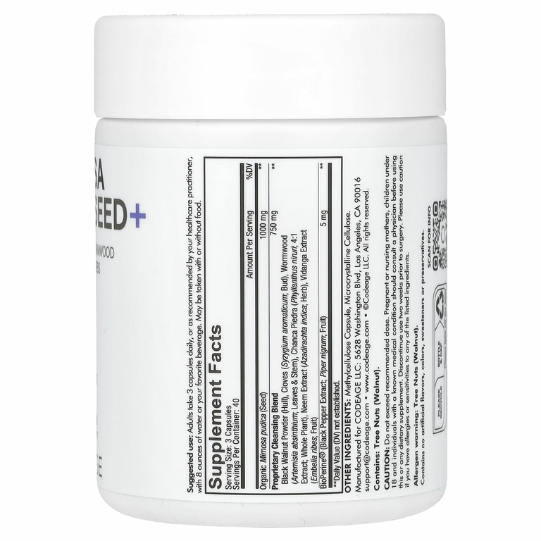 Codeage, Mimosa Pudica Seed +, 120 капсул
