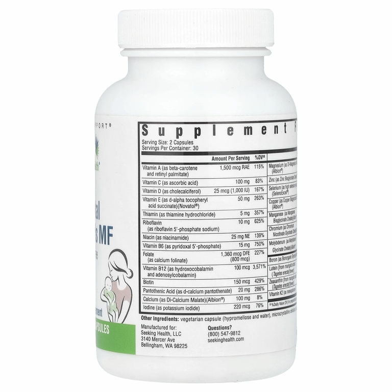 Seeking Health, Prenatal Essentials, без метила, 60 вегетарианских капсул