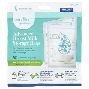 Evenflo Feeding, Улучшенные пакеты для хранения грудного молока, 50 пакетиков, по 150 мл (5 унций) (Товар снят с продажи) 