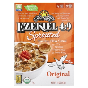 Food For Life, Ezekiel 4:9®, хлопья из ростков без муки, оригинальный вкус, 397 г (14 унций) (Товар снят с продажи) 