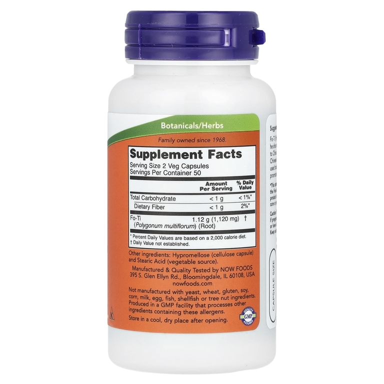 NOW Foods, Fo-Ti, 560 мг, 100 растительных капсул