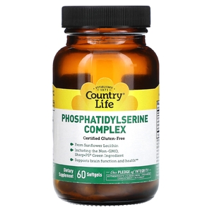 Country Life, Phosphatidylserine Complex, 60 мягких таблеток (Товар снят с продажи) 