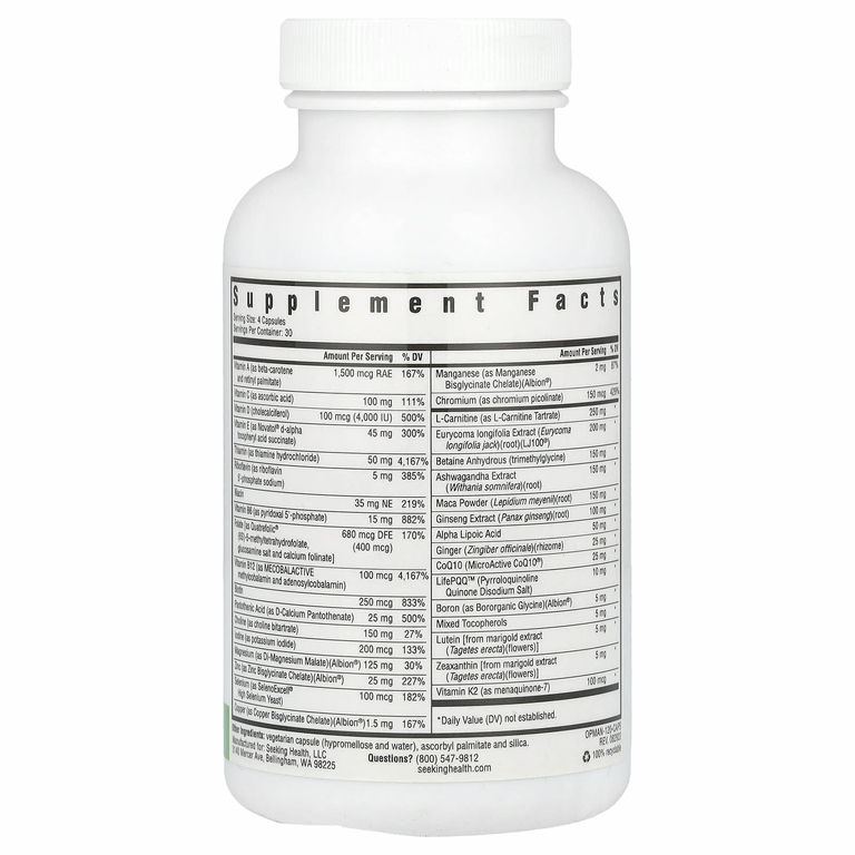 Seeking Health, Optimal Man, 120 вегетарианских капсул