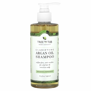 Tree To Tub, очищающий шампунь с аргановым маслом, бодрящая перечная мята, 250 мл (8,5 жидк. унции)