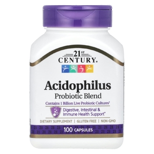 21st Century, Смесь пробиотиков Acidophilus, 100 капсул