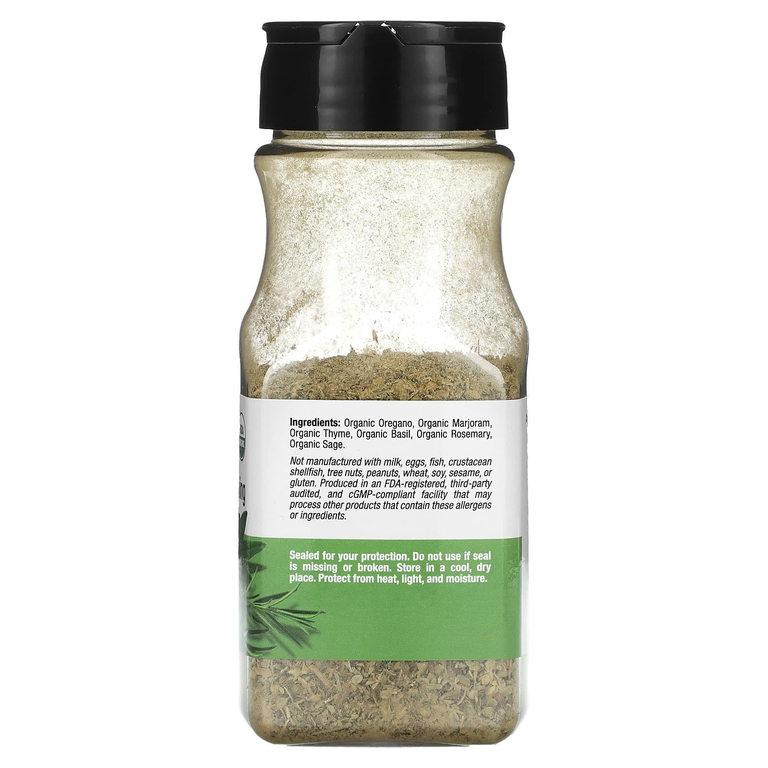 California Gold Nutrition, Foods, органическая итальянская приправа, 37 г (1,3 унции)