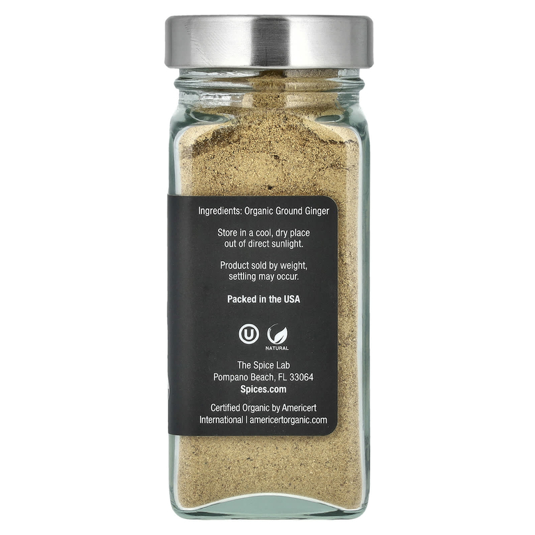 The Spice Lab, Органический молотый имбирь, 42 г (1,5 унции)