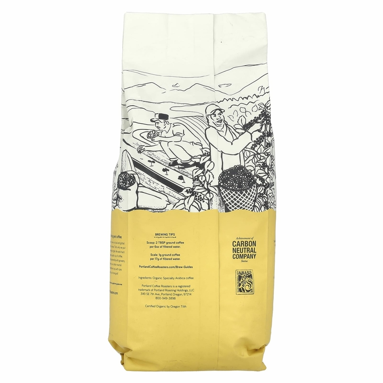 Portland Coffee Roasters, Органический кофе, цельные зерна, темная обжарка, французский, 907 г (2 фунта)