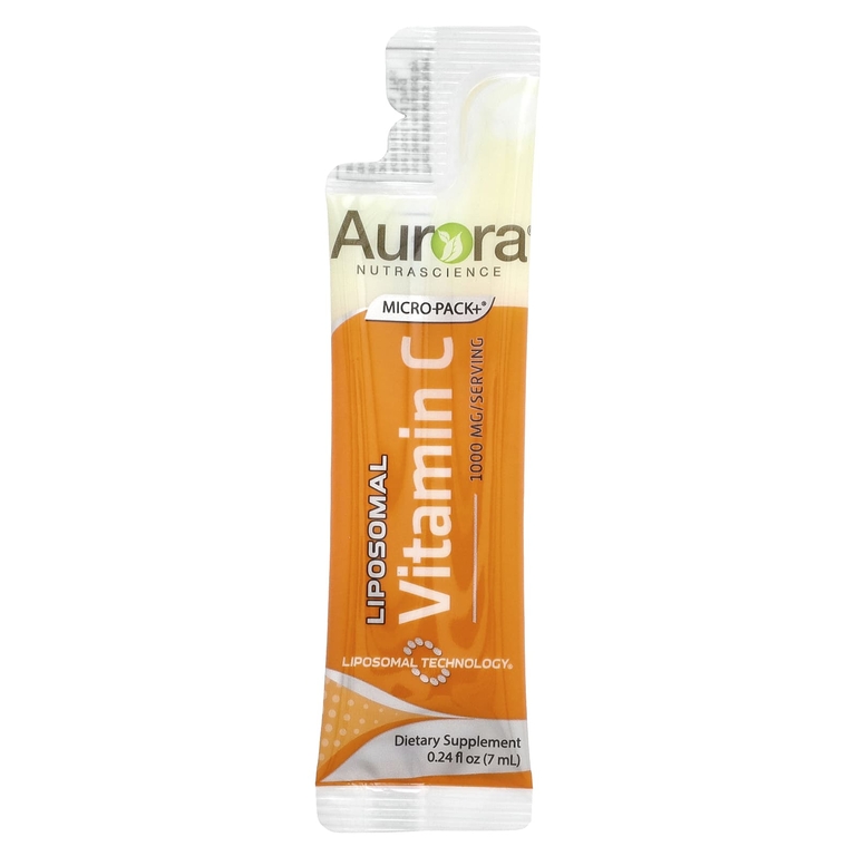 Aurora Nutrascience, Micro-Pack+, липосомальный витамин C, 1000 мг, 30 порционных пакетиков по 7 мл (0,24 жидк. унции)