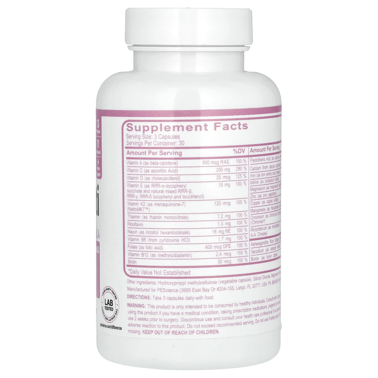 PEScience, TruMulti, формула для женщин, 90 капсул