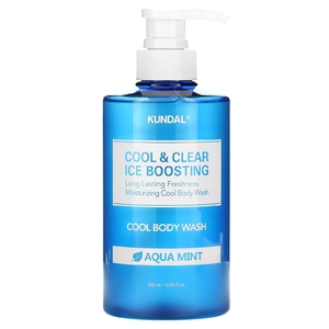 Kundal, Cool & Clear Ice Boosting, прохладный гель для душа, вода с мятой, 500 мл (16,9 жидк. унц.)
