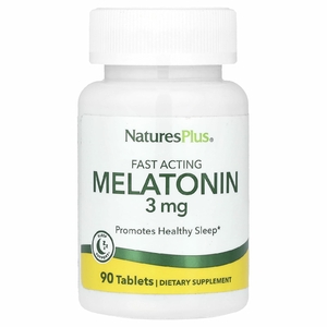 NaturesPlus, мелатонин быстродействующий, 3 мг, 90 таблеток