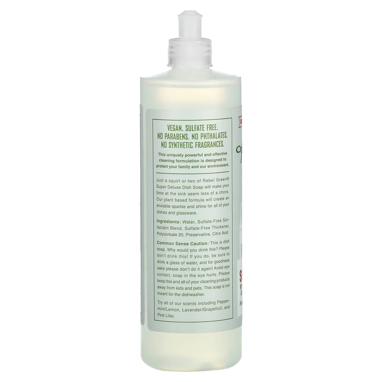Rebel Green, Super Deluxe Dish Soap, без запаха, 473 мл (16 жидк. унц.)