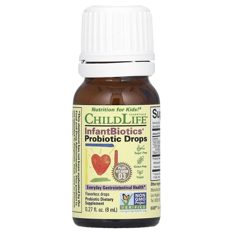 ChildLife Essentials, InfantBiotics, пробиотик, в жидкой форме, 2,6 млрд, 10,5 мл (0,36 жидк. унции) (2,6 млрд КОЕ в 8 каплях)
