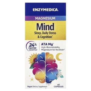 Enzymedica, Магний, для разума, 60 капсул