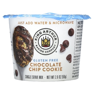 King Arthur Baking Company, смесь без глютена, одна порция, печенье с шоколадной крошкой, 56 г (2 унции)