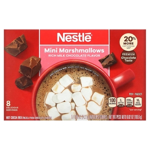 Nestle Hot Cocoa Mix, Мини-зефир, насыщенный молочный шоколад, 8 пакетиков, 24,2 г (0,85 унции)