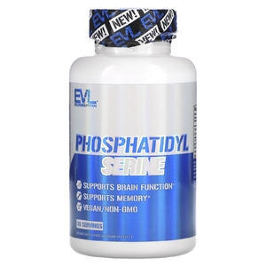 EVLution Nutrition, фосфатидилсерин, 60 вегетарианских капсул (150 мг в 1 капсуле)