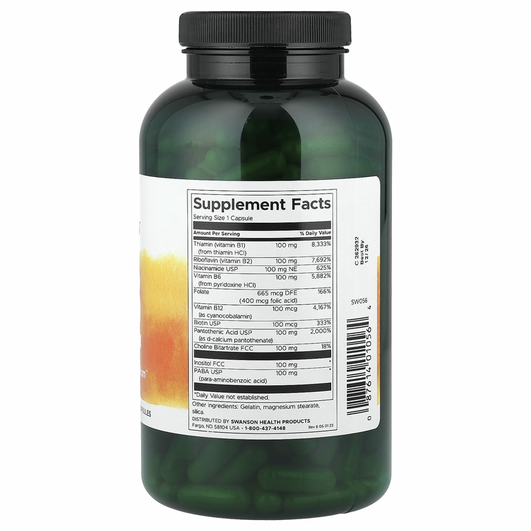 Swanson, Balance B-100 Complex, высокая эффективность, 300 капсул