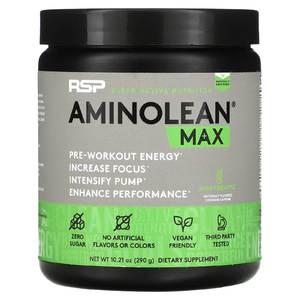 RSP Nutrition, AminoLean Max, добавка для повышения уровня энергии перед тренировкой, ананас, 290 г (10,21 унции)
