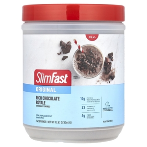 SlimFast, Original, коктейльная смесь для замены приема пищи, насыщенный шоколадный вкус, 364 г (12,83 унции) (Товар снят с продажи) 