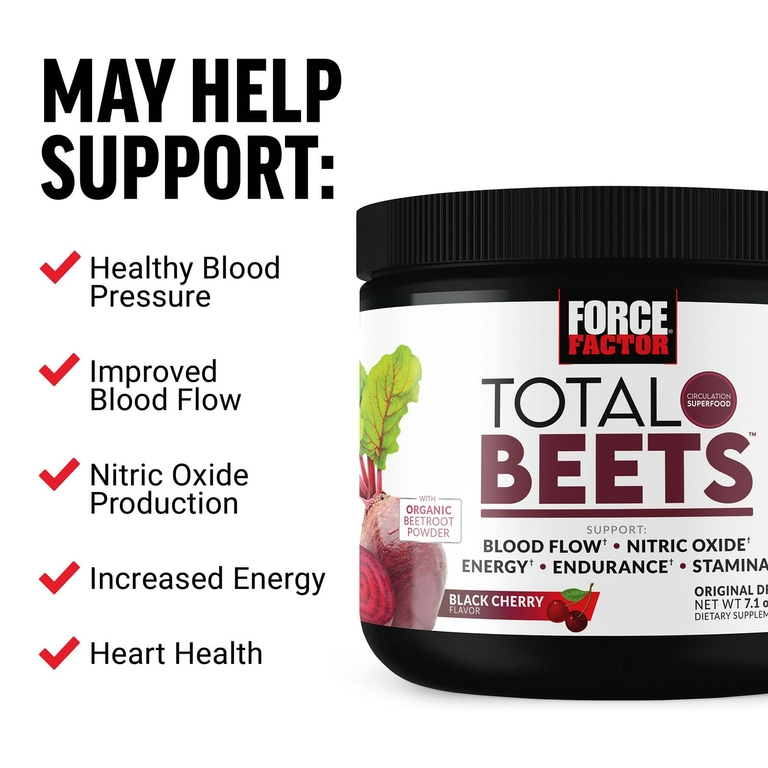 Force Factor, Total Beets, оригинальный напиток в порошке, черная вишня, 201 г (7,1 унции)