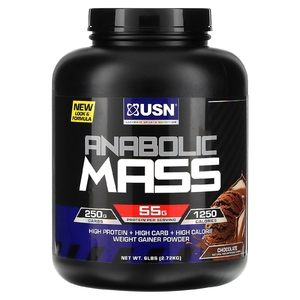 USN, Anabolic Mass, шоколад, 2,72 кг (6 фунтов) (Товар снят с продажи) 